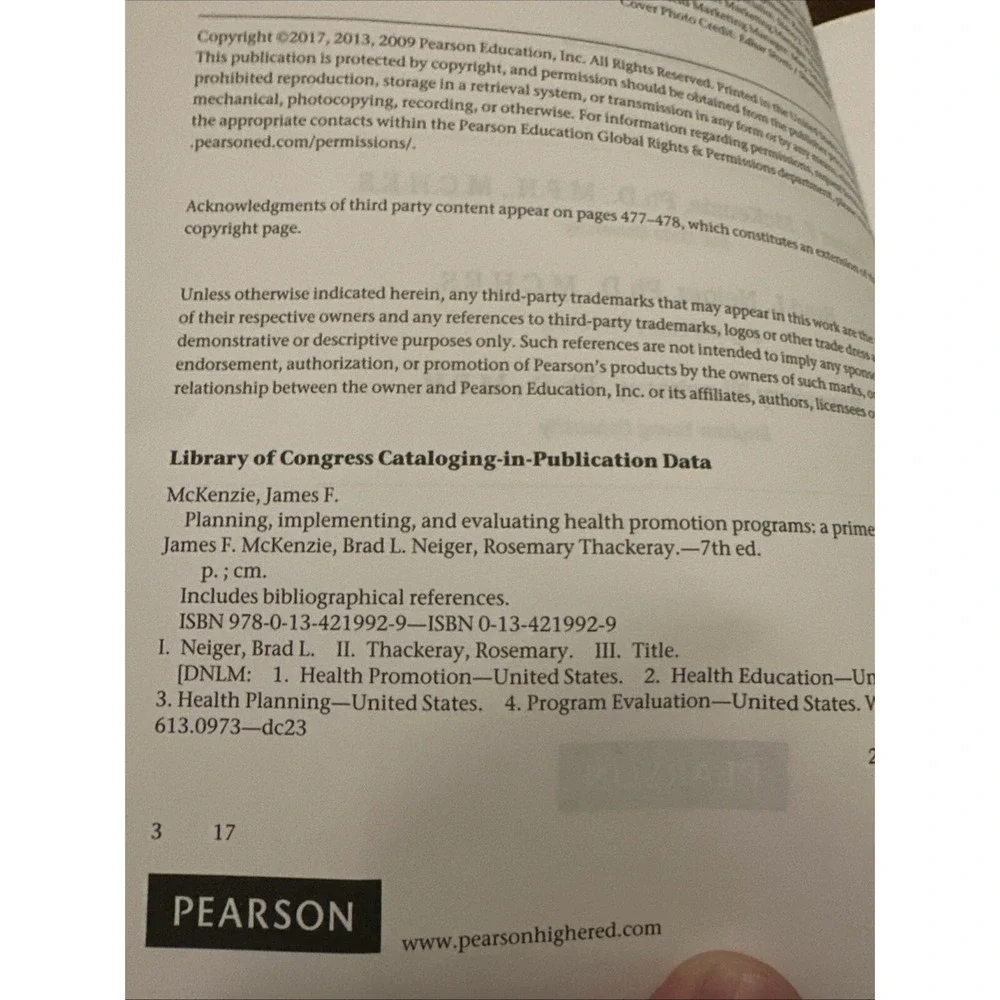 Planning, Implementing & Evaluating Health Promotion Programs : A Primer 7e